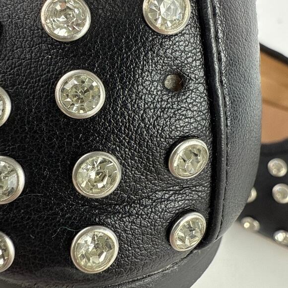 Steve Madden Vinetta Women's Black Rhinestone Studded Mary Jane Ballet Flats 7M - Picture 8 of 8